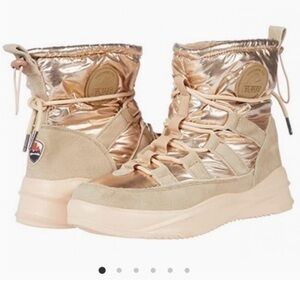 NWT Pajar Aviva Rose Gold Metallic Snow Boots
